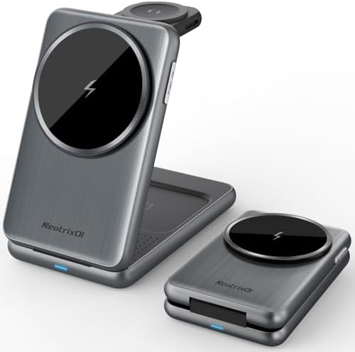 Ultimate 3-in-1 Magnetic Wireless Charger for Samsung – Foldable Mag Safe Charging Station for Galaxy S25 Ultra/S24, Galaxy Watch Ultra/7, and Galaxy Buds – Effortless One-Click Ejection Design – Enhanced Durability with Metal Spring Technology – Travel-Ready Convenience – Precision Magnetic Alignment for Seamless Charging Experience – Ideal Gift for Tech Enthusiasts – Exclusively Compatible with Samsung Devices, Check Compatibility Before Purchase