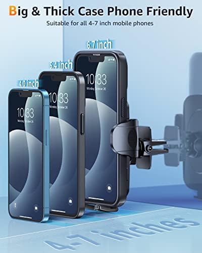 Humixx Military-Grade Universal Phone Mount for Cars – Secure Dashboard, Windshield & Air Vent Holder for i Phone 14 Pro Max and Samsung Devices – Hands-Free Convenience with 360-Degree Rotation and Robust Suction Power for Enhanced Safety and Efficiency