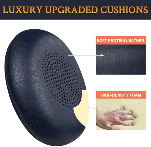 Premium SOULWIT Replacement Earpads for Jabra Evolve2 65 & 40 – Ultra-Comfort Protein Leather Cushions for Enhanced Sound Isolation and Longevity – Effortless Installation in Sleek Black Finish – Perfect On-Ear Headset Upgrade for Extended Listening and Productivity