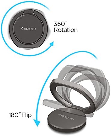 Spigen 360° Style Ring Grip – Versatile Phone Holder & Kickstand in Champagne Gold, Magnetic Car Mount Compatible, Durable Zinc Alloy & Stainless Steel for All Smartphones & Tablets
