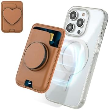 Isee Magnetic Card Holder Wallet for i Phone 16/15/14/13/12 – Chic Light Pink Mag Safe Accessory with Expanding Grip for Secure Card Storage – Compact, Stylish, and Practical Everyday Solution for On-the-Go Convenience