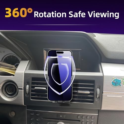 Mercedes Benz GLK350 (2010-2012) Premium Car Phone Holder – Adjustable 4-7 Inch Cradle with 360-Degree Rotation and Tool-Free Installation – Enhance Safety and Connectivity for Luxury Driving Experience – Ideal for Navigation and Hands-Free Calls