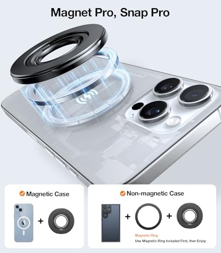 Elevate Your Mobile Experience with TORRAS 2025 Upgrade Dual-Ring Mag Safe Phone Grip Holder in Desert Titanium Gold – Ultimate Compatibility for i Phone 16/15/14/13/12/11, Samsung & Google Devices, Innovative Magnetic Kickstand for Effortless Hands-Free Viewing and Enhanced Stability