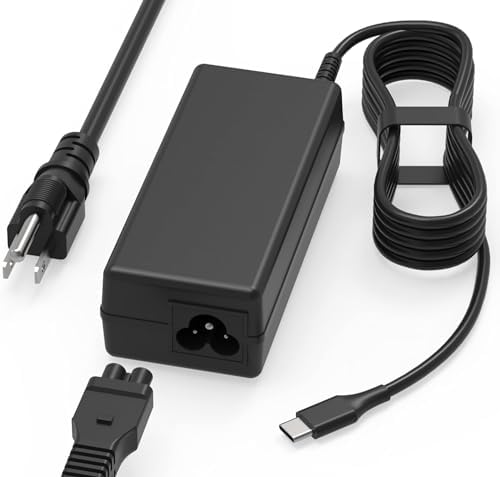 Universal 65 W USB-C Laptop Charger for Chromebook – Fast Charging Compatibility with HP, Dell, Lenovo, Acer, Asus, Samsung – Versatile Type-C Power Adapter for 45 W and 65 W Devices – Reliable and Efficient Charging Solution for Modern Laptops