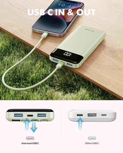 Ultra-Slim 10,000 m Ah Portable Power Bank with Built-In Charging Cables – 6 Outputs, 3 Inputs, Fast 3 A Charging for Universal Device Compatibility – Essential Travel Battery Pack for i Phone, Samsung, Google Pixel, LG, and More