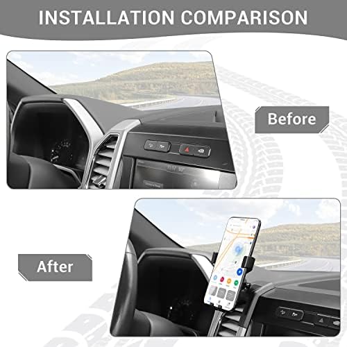 Revolutionize Your Ford F150 Driving Experience with the Ultimate 360° Dashboard Phone Mount – Tailored for 2015-2020 Models, Sleek Black Design, Effortless Installation & Enhanced Smartphone Accessibility for Safer Navigation and Hands-Free Calls