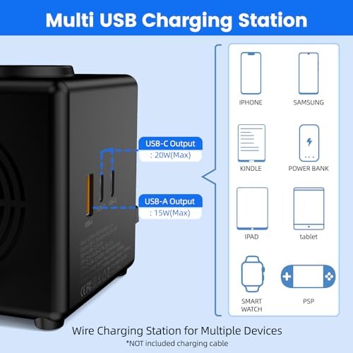 Ultimate 3-in-1 Wireless Charging Station for Apple Devices – Fast Charge Your i Phone 16/15/14/13/12, Air Pods Pro 2, and Apple Watch Series 9/8/7 with Multi-USB Ports for i Pads and Tablets – Compact Design for Streamlined Charging Solutions – Enhanced Compatibility and Speed for All Your Essential Gadgets