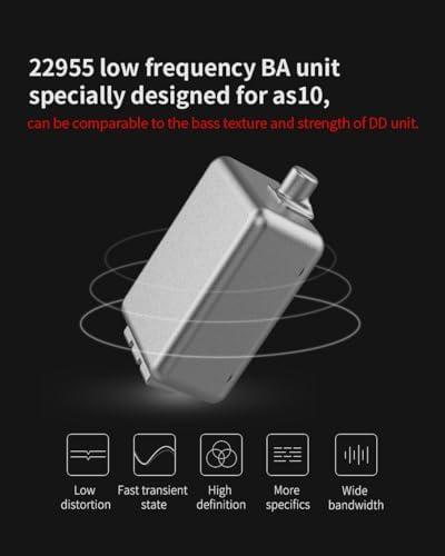 Achieve Studio-Quality Sound with keephifi KZ AS10 IEM Earphones – 5 Balanced Armature Drivers, Ergonomic Noise-Cancelling Design, Detachable Cable for Musicians, Singers & Drummers, Integrated Microphone for Effortless Connectivity and Performance