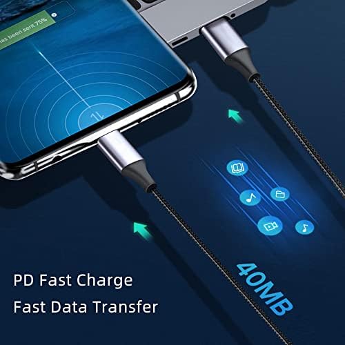 IHAO 60 W USB Type C to Type C Fast Charging Cable with LED Current Indicator – High-Speed Data Transfer for Android & i OS Devices – 39 Inch Universal Charger in Vibrant Green – Durable, Efficient Power Delivery for Modern Tech