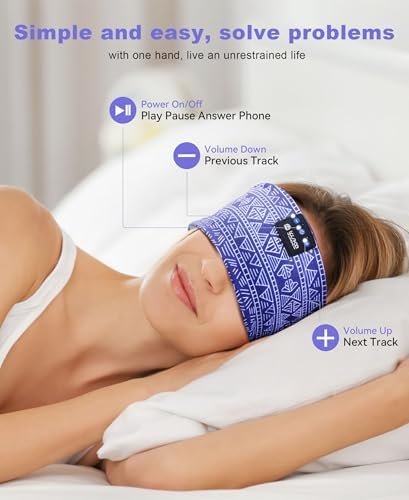 Ultimate Bluetooth 5.4 Sleep Headband Headphones – Designed for Side Sleepers, Unmatched Comfort for Active Lifestyles, Superior Sound Quality, Ergonomic Fit for Enhanced Relaxation, Ideal Tech Gift for Music and Podcast Enthusiasts