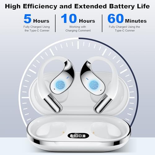 Revolutionary AI Translation Earbuds – Advanced Bluetooth Headphones for Instantaneous 144 Language Interpretation, Ideal for Global Travelers and Business Professionals – Unmatched Comfort with Open-Ear Design, Seamlessly Compatible with i OS & Android Devices
