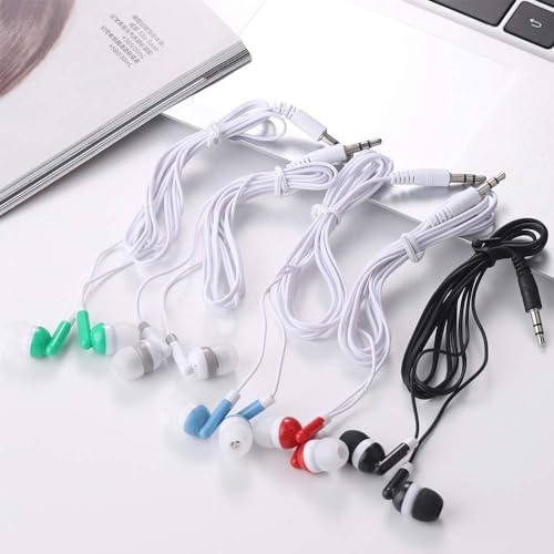 Bulk 100 Pack Classroom Earbuds – Lightweight and Durable Headphones for Enhanced Student Focus, Tangle-Free Design Perfect for Interactive Learning, Compatible with Tablets and Laptops, Ideal Audio Solution for Group Activities and Educational Presentations