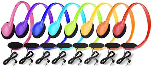 Bulk Kids Headphones – 25-Piece Classroom Audio Package for Enhanced Learning – Lightweight Adjustable On-Ear Design with Universal Device Compatibility in Sleek Black – Perfect for Engaging Group Activities and Extended Listening Comfort – Durable and Affordable Solution for Students and Adults