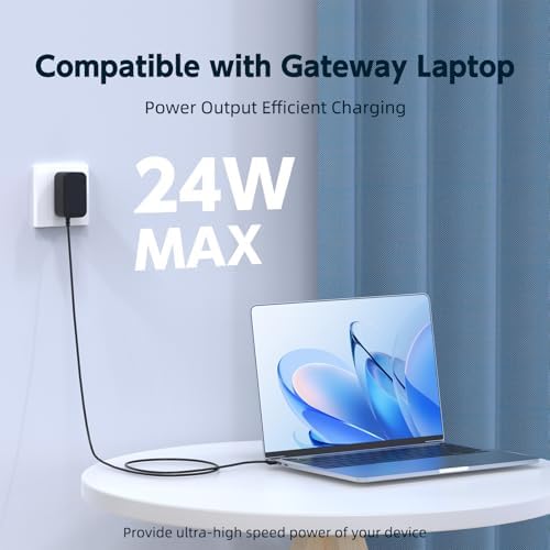 Efficient 12 V 2 A AC Adapter for Gateway Laptops – Ultimate Lightweight Charger with Over-Voltage Safety and Rapid Charging Compatibility for GWNC21524, GWTN133, GWTN116, GWTN141, and More – Perfect Travel Power Supply for Seamless Connectivity and Productivity