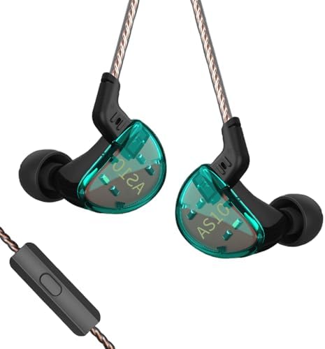 Achieve Studio-Quality Sound with keephifi KZ AS10 IEM Earphones – 5 Balanced Armature Drivers, Ergonomic Noise-Cancelling Design, Detachable Cable for Musicians, Singers & Drummers, Integrated Microphone for Effortless Connectivity and Performance