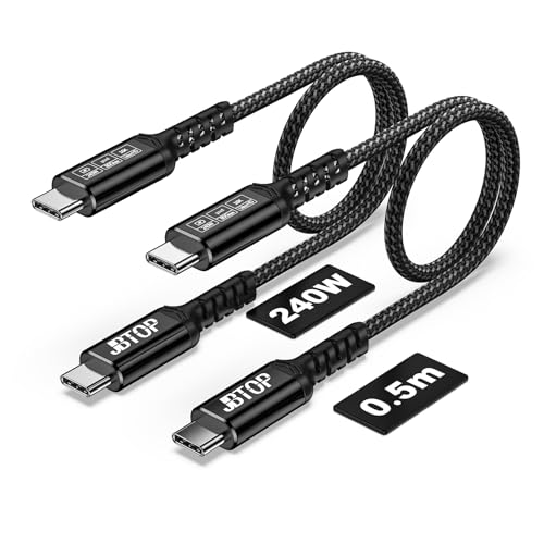 Ultra-Fast 80 Gbps USB-C Charging Cable – 1.5 FT Thunderbolt 5/4/3 Compatible – 240 W Power Delivery for i Phone 16/Pro/Plus/Pro Max & Samsung Galaxy – Dual 8 K/Single 16 K Video Output for Maximum Performance – Unmatched Speed & Durability for Tech Enthusiasts
