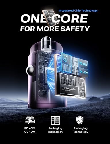 AINOPE 90 W Ultra-Fast Compact Car Charger with Dual USB-C Ports – Innovative Invisible Design for Seamless Integration in Vehicles, Perfect for Samsung Galaxy S25/S24 Ultra Plus & i Phone 16/15/14/13/12 Pro Max – Enhance Your Charging Experience on the Go
