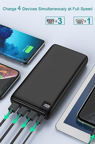 High-Capacity IXNINE 26800 m Ah Power Bank with LED Display – Ultimate Portable Charger for Fast Multi-Device Charging, Ideal for Smartphones and Tablets, Compact External Battery Pack for All-Day Connectivity