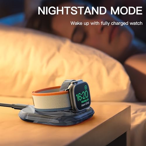 Elevate Your Apple Watch Charging Experience with Our Advanced Magnetic Dock – Ultra-Fast Charging Station for Series 2-10 and Ultra 1 2, Nightstand Mode Functionality, Compact Design for Travel, Superior Stability for Everyday Use, Effortless Power Delivery and Modern Aesthetic