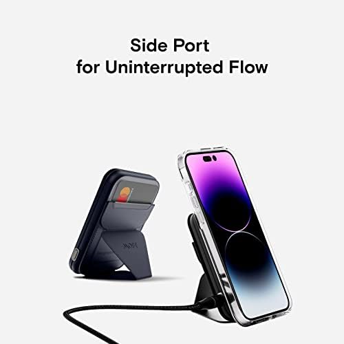 MOFT Magnetic Power Bank – Ultra-Lightweight Wireless Charger with Magnetic USB-C Cable for i Phone 14/13/12 Series, Deep Blue – Effortless Charging, Stackable Design for On-the-Go Power Solutions