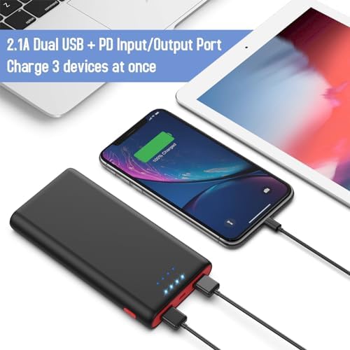 High-Capacity 25,800 m Ah Portable Charger Power Bank – Fast USB C Charging with Intelligent Smart IC, 3 USB Ports for Multi-Device Support – Ideal for i Phone 16/15/14, Galaxy, & Android – Reliable Power On-the-Go
