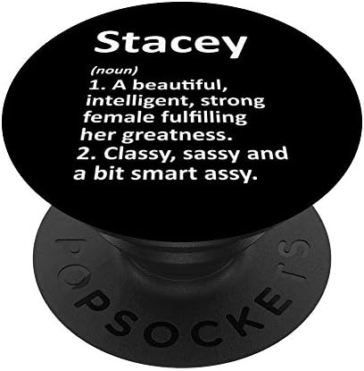 STACEY Definition Personalized Name Funny Christmas Gift PopSockets PopGrip: Swappable Grip for Phones & Tablets – Enhanced Compatibility and Speed