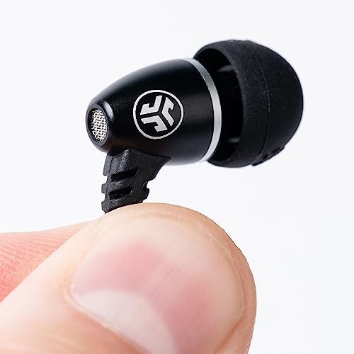 JLab J6 MS JBuds Premium Single In-Ear Headset with Enterprise-Class Microphone – Stylish Black Design, Ergonomic Comfort, Seamless Stereo to Mono Transition, Universal 3.5 mm Compatibility for Enhanced Audio Clarity and Versatile Use
