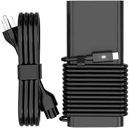 High-Performance 130 W USB-C Dell Laptop Charger – Ultimate Compatibility for XPS 15, Precision 5570, Latitude Series – Fast Charging Power Supply with 100-240 V Input for Enhanced Efficiency and Reliability – Ideal Replacement Adapter for Your Dell Devices – Exceptional Customer Service Included