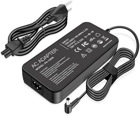 240 W ASUS ROG Laptop Charger with 6.0 x 3.7 mm Connector | High-Performance Rapid Charging Adapter for Zephyrus, Strix, and TUF Series | Built for Gamers & Professionals with Advanced Safety Features and Long-Lasting Durability