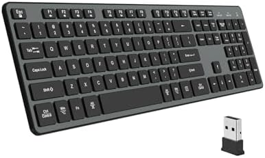 Experience Ultimate Comfort with the BFRIENDit Ultra-Quiet Wireless Keyboard – Sleek 2.4 GHz Connection for Mac & Windows, Slim Chocolate Key Design for Effortless Typing and Enhanced Productivity, Perfect for Home, Office, and Smart TV Use – Effortless Connectivity Meets Stylish Functionality