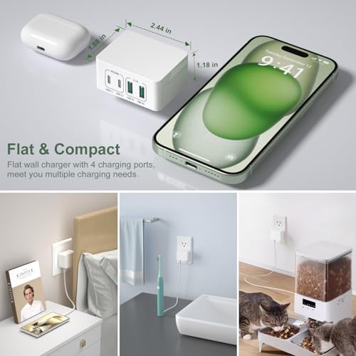 Costyle 40 W Dual USB-C & USB-A Charger Block 2-Pack – Ultra-Fast Compact Wall Adapter for i Phone 15/14/13/12/11 Pro, i Pad, Air Pods & Samsung Devices – Versatile QC+PD 3.0 Technology for Rapid Multi-Device Charging and Space-Saving Portability