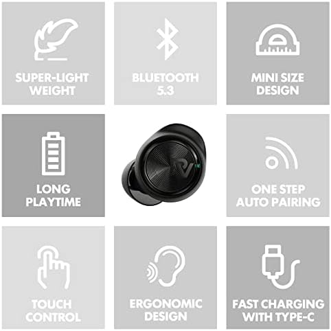 PALOVUE Bluetooth 5.3 Wireless Earbuds – Premium Deep Bass In-Ear Headphones with Built-In Microphone, 35 Hours Playtime, Compact Charging Case, Ideal for Sports, Work, and Everyday Use – Unmatched Comfort and Durability for i Phone & Android Users