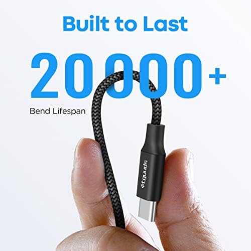 etguuds 20 ft USB C Cable – Long Nylon Braided Charger for Fast Data Transfer & Charging – USB-A 2.0 to Type C Compatibility for Samsung Galaxy Note, LG, Moto, Pixel, Switch & More – Durable Connection for Home & Office Use