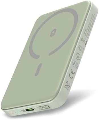 Ultra-Slim Magnetic Power Bank – 5000 m Ah Wireless Charger for i Phone 16 Series with 20 W Fast Charging and USB-C Cable, Stylish Purple Design for Effortless Portability and Enhanced Compatibility