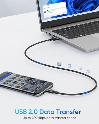 SUNGUY Micro USB Cable 1.5FT, [10-Pack] Short Braided USB 2.0 Micro Android Charger Fast Charging & Data Sync Cord Compatible with Samsung Galaxy S6 S7 Edge Note 5, Tab 4, PS4, Kindle and More – Enhanced Compatibility and Speed