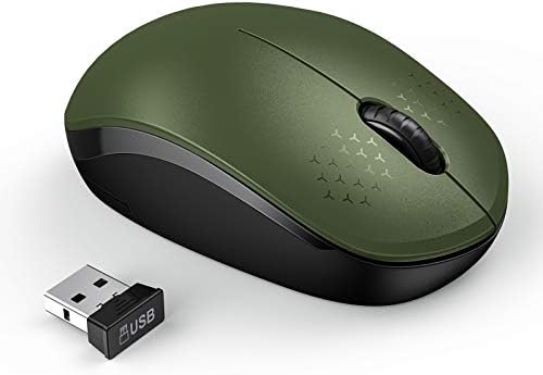 Light Blue Wireless Mouse – Ultra-Quiet 2.4 GHz Noiseless Computer Mouse with USB Receiver for Seamless Windows Experience – Portable, Ergonomic Design for Home, Office, or Travel