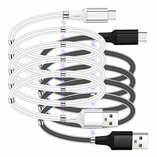 Upgrade Your Charging Game: 2 Pack Micro USB 2.0 Magnetic Charging Cables – 3 FT Fast Data Transfer & Effortless Connection for All Micro USB Devices