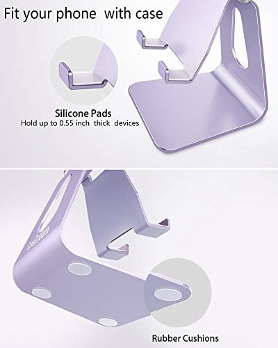 CreaDream Adjustable Cell Phone Stand, Phone Stand, Cradle, Dock, Holder, Aluminum Desktop Stand Compatible with Phone 13 12 Pro Max Charging, Accessories Desk, All Mobile Phones, Sierra Blue – Enhanced Compatibility and Speed