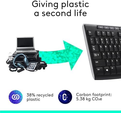 Logitech K270 Wireless Keyboard – Full-Size, 2.4 GHz Connectivity, 8 Multimedia Keys, 2-Year Battery Life, Stylish Rose Color for PCs and Laptops – Ultimate Comfort and Reliability for Productive Workspaces