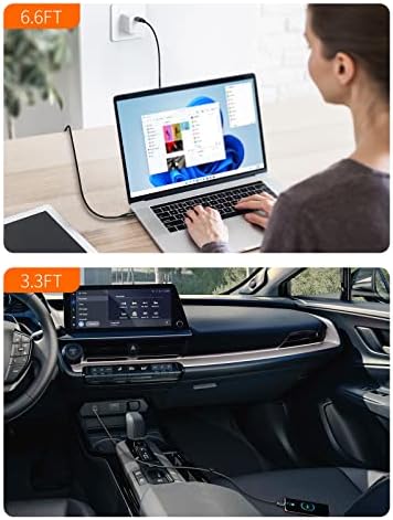 6.6 FT USB C to USB C Cable with LED Wattage Display – High-Speed 100 W PD Charging & Data Transfer, Durable Braided Design for i Pad, Mac Book, Galaxy S23/S22/S21, Pixel, Steam Deck, PS5 – Ultimate Connectivity Solution in Sleek Black