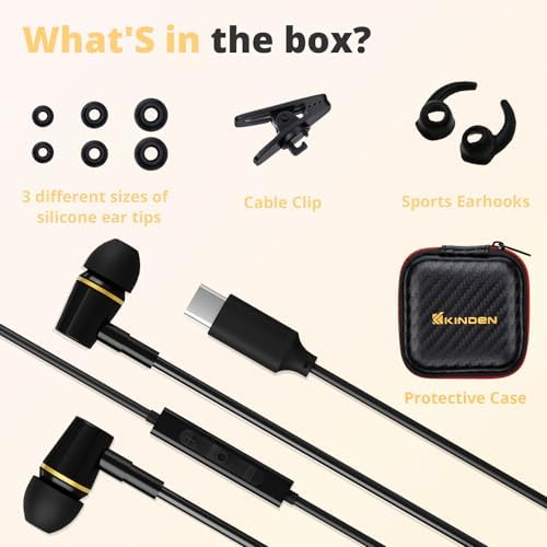 Experience Superior Sound with USB-C Air Tube Earbuds – Advanced Noise-Cancelling Headphones for i Phone 16/15 & Samsung, Featuring Built-in Microphone for Crystal-Clear Calls – Lightweight, Comfort-Driven Design Compatible with Google Pixel Devices for Unmatched Audio Clarity and Isolation
