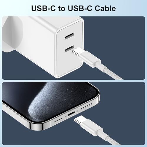 USB C to C Charging Cable 10ft, 60W Fast Type C to C Charger Cord Long for Apple iPhone 15 Pro Max/16 Pro/15 Plus/15 Pro, MacBook Pro 2021/2020/2019/2018,iPad 12.9/11 inch/Mini/Air 5/4,Samsung-Red – Enhanced Compatibility and Speed