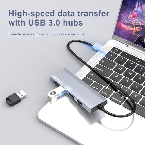 Unlock Seamless Device Connectivity with Our Compact 2 ft USB 3.0 Hub & Multiport Splitter – High-Speed Adapter for Laptops, PCs, i Macs & More – Effortlessly Connect Multiple Devices for Enhanced Productivity on the Go!