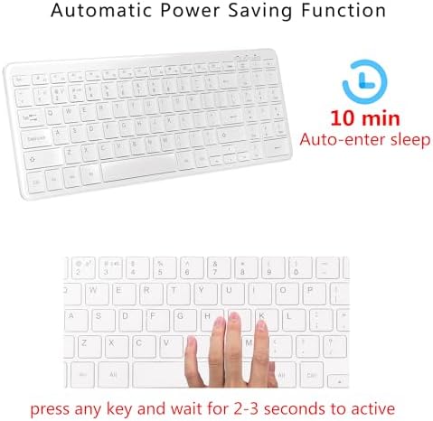 Universal Wireless Bluetooth Keyboard with Ergonomic Design, Dual USB & Bluetooth Connectivity, Number Pad & Media Hotkeys – Perfect for Windows Laptops, Tablets & More, Enhancing Productivity & Comfort
