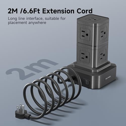 Revolutionize Your Charging Experience with the 100 W USB-C Charging Station – 13-in-1 Surge Protector Power Strip Featuring 4 Rapid PD USB-C & 4 Versatile USB-A Ports for Seamless Compatibility with Mac Book Pro/Air, i Phone 15/14, i Pad, and More – Ultimate Multi-Device Charging Solution for Home and Office Efficiency