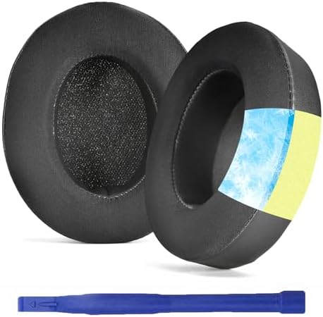 Elevate Your Beats Studio Pro Wireless Headphones with Premium Cooling Gel Replacement Earpads – Soft Protein Leather & Adaptive High-Density Memory Foam for Unmatched Comfort and Sound Isolation – Innovative Design in Sleek Black for Extended Wear Performance