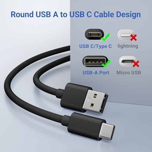 Basesailor Blink Mini 2 Power Cord 20 FT/2 Pack – Extra Long USB A to USB C Charging Cable for Eufy Solo Cam & Petcube Cam – Durable Tangle-Free Design for Enhanced Compatibility and High-Speed Performance, Ideal for Security Cameras Indoor/Outdoor Use