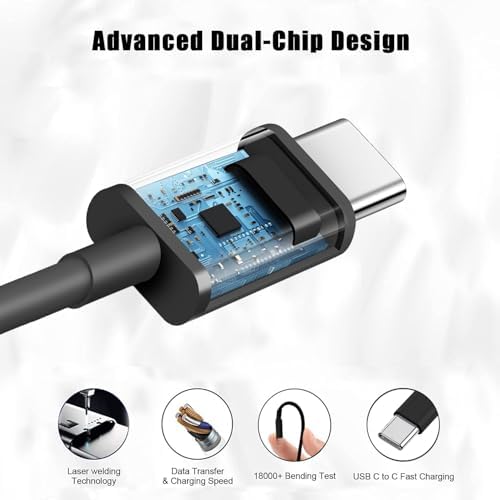 30 W USB-C Fast Charger for Motorola Edge & Razr – Rapid Power Delivery with 5 FT Cable – Essential Charging Solution for 2021-2024 Smartphones – Compact, Durable, and Safe for Everyday Use