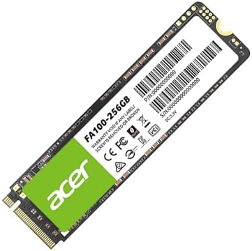 Upgrade Your System with the Acer FA100 256 GB M.2 NVMe SSD – Unleash Blazing-Fast 8 Gb/s Transfer Speeds for Gamers and Professionals – Maximize Performance & Storage Efficiency with Reliable Internal Solid State Drive