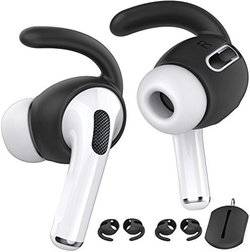 Aha Style Silicone Ear Hooks for Air Pods Pro – 3 Pairs of Anti-Slip Covers with Storage Pouch – Premium Earbud Accessories for Enhanced Comfort and Stability During Activities – Durable, Custom Fit Compatible with Apple Air Pods Pro (White)